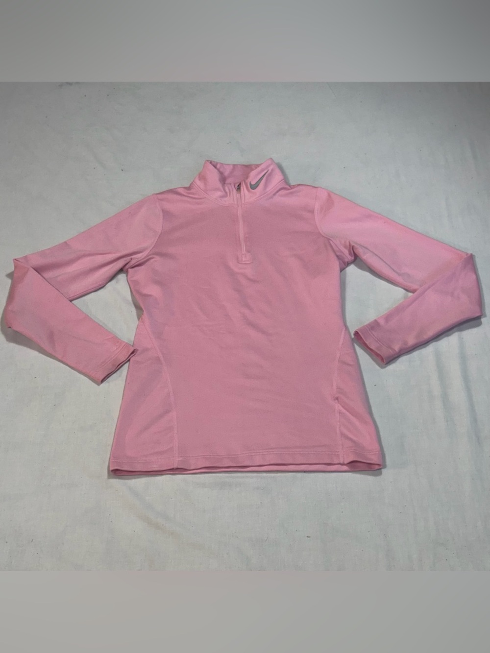 Nike FIT DRY Women's Pink Quarter Zip Pullover M Running Activewear